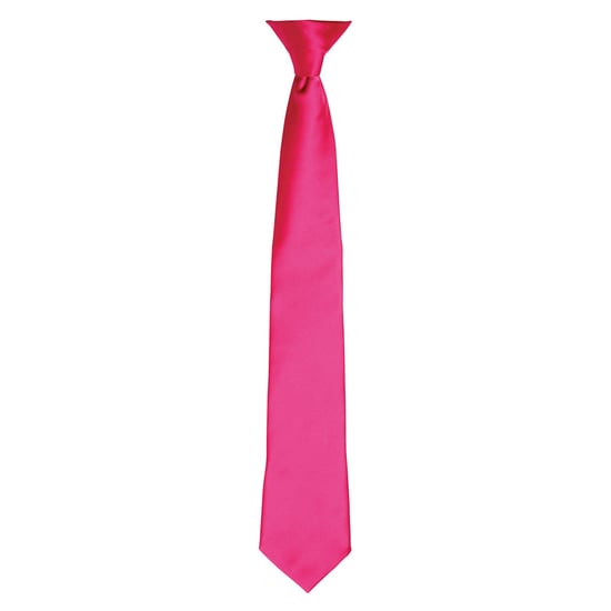Premier Satijnen stropdas voor volwassenen (Heet Roze) - Image 1
