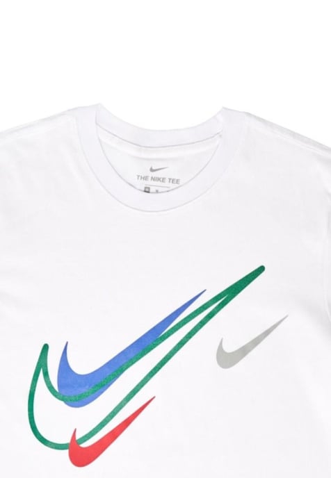 Nike Heren Court Swoosh Logo T-shirt in wit - Image 3
