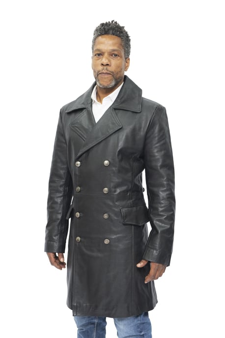Mens Cowhide Leather Peacoat-Cordoba