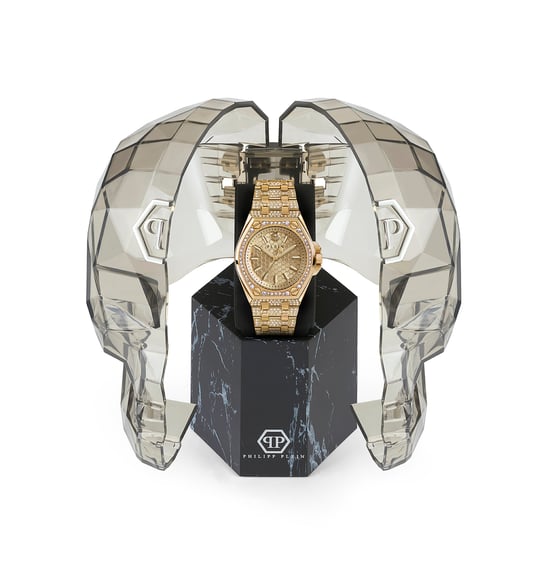 Philipp Plein Plein Extreme Lady Dames Horloge Goudkleurig PWJAA0822 - Image 4