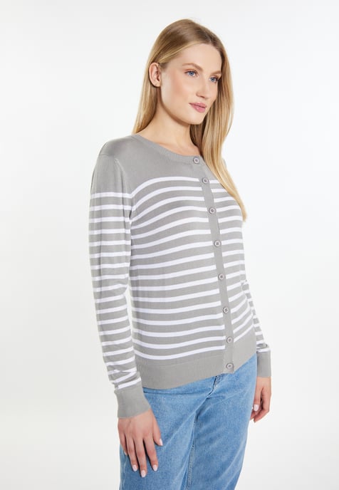 Dreimaster Vest Dames grijs wit - Image 3