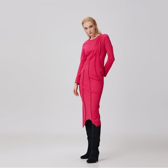 Jurk met asymmetrische structuurlijnen - Image 2