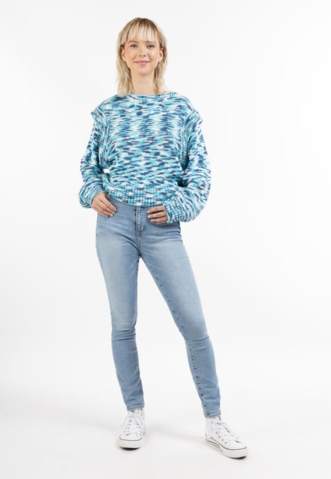 Mymo Gebreide trui Dames Blauw Veelkleurig - Image 2