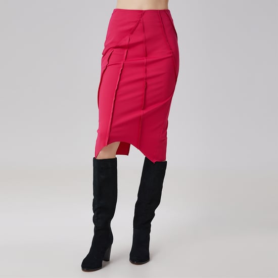Asymmetrische rok met structurele lijnen - Image 2