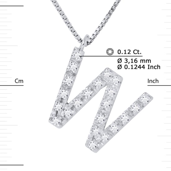 DIADEMA - Necklace with Diamonds - W -White Gold