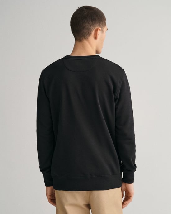GANT Mens Regular Fit Shield Logo Crew Neck Sweatshirt