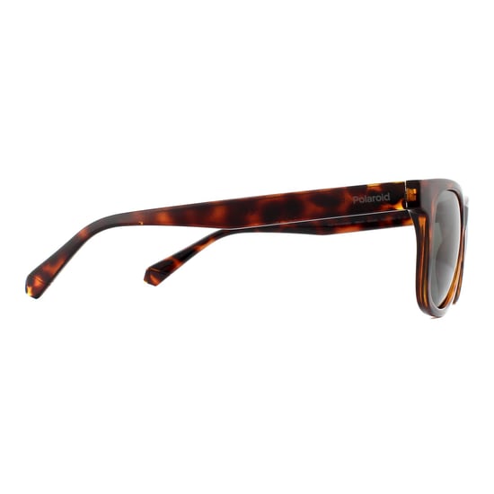 Polaroid Rectangle Unisex Dark Havana Green Polarized Sunglasses