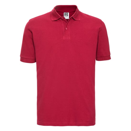 Russell Heren Klassiek Katoenen Polo Shirt (Klassiek rood) - Image 1