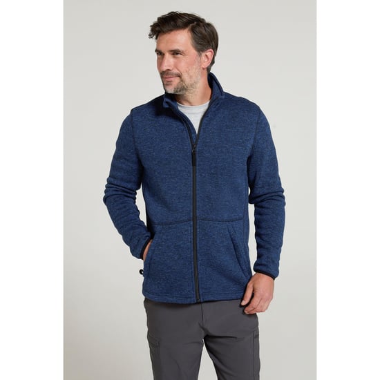 Mountain Warehouse Heren Idris III Full Zip Fleecejack (Marine) - Image 1