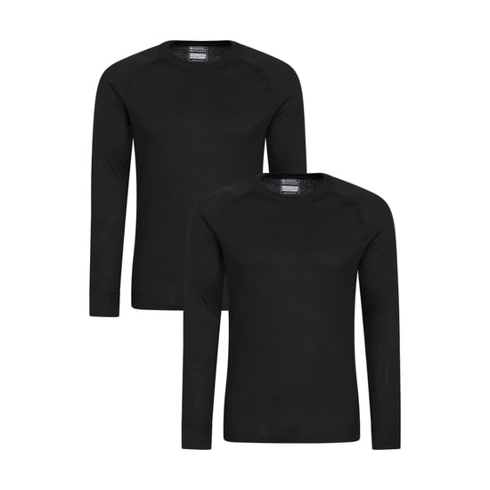 Mountain Warehouse Heren Talus Base Layer Top (Set van 2) (Zwart) - Image 1