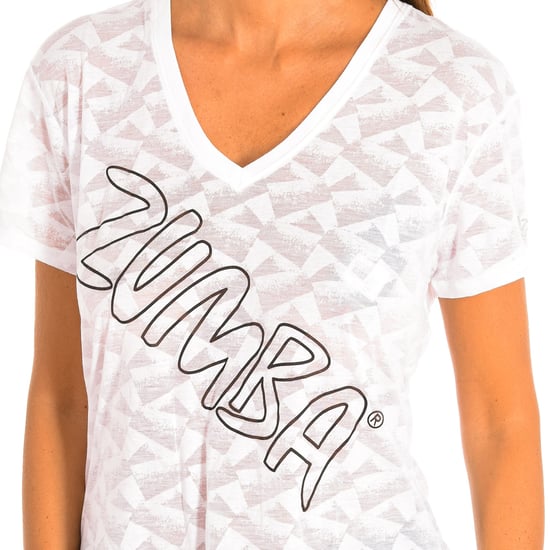 Women's sports t-shirt with short sleeves and V-neck Z1T00587