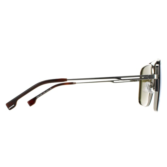 Hugo Boss Round Mens Ruthenium Havana Kaki Blue Mirror BOSS 1325/S