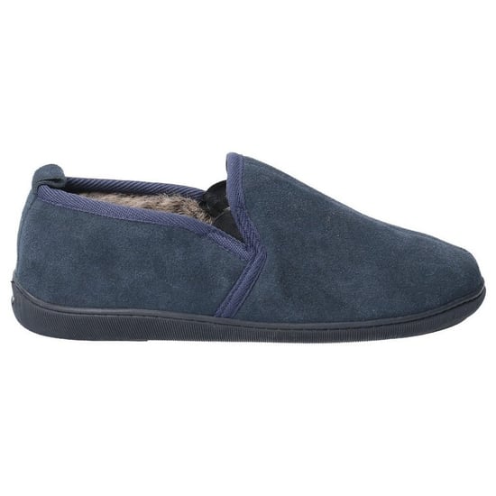 Hush Puppies Heren Arnold Slip On Leather Slipper (Marine) - Image 2