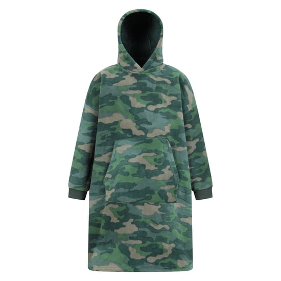 Mountain Warehouse Kinder/Kids Borg gevoerde Camo Hoodie Deken (Kaki Groen) - Image 1