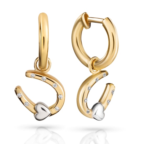 Orphelia 'Aurora' Dames 925 Sterling Zilveren Set: Ketting-Hanger + Oorbellen - Zilver/Goud SET-7525/G - Image 3