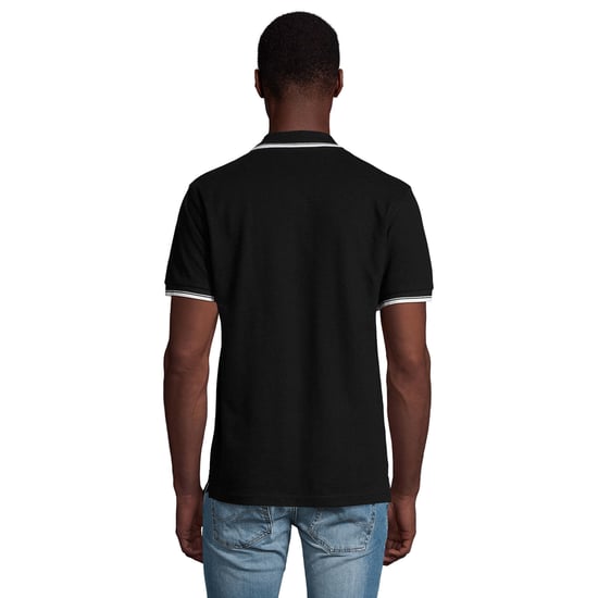 SOLS Heren Praktijk Contrast Poloshirt (Zwart) - Image 2