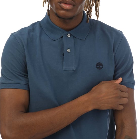 Men's Timberland Millers River Pique Polo Shirt in Denim