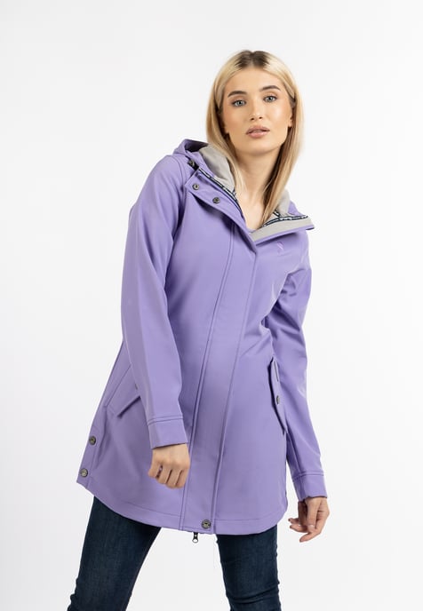 Schmuddelwedda Softshell korte jas Dames lila - Image 3