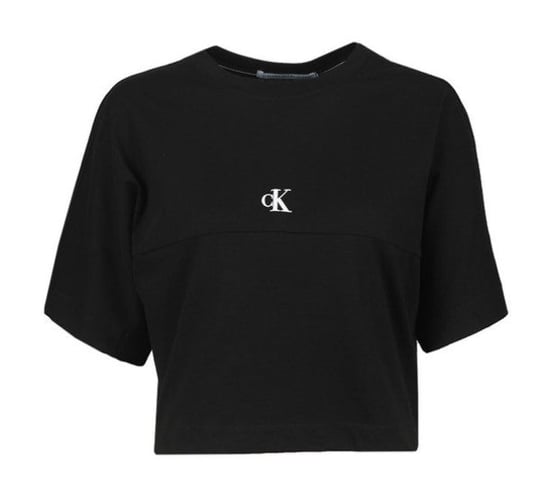 Womens Calvin Klein Puff Print Logo Tee in Black
