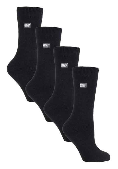 Heat Holders Ultra Lite - 4 Paar Multipack Dames Thermosokken | Ultra Dunne Warme Sokken voor Draagtijd in de Winter - Zwart - Image 1