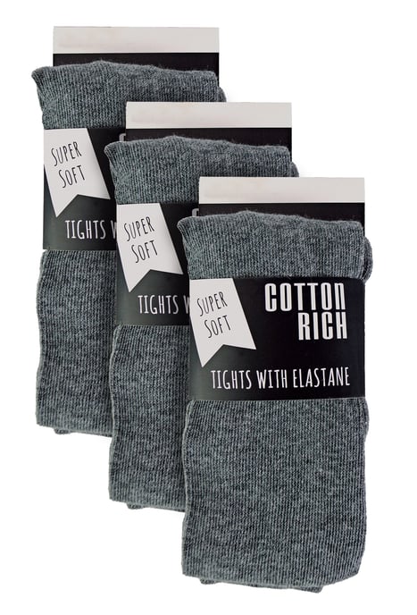 Heat Holders - 3 paar ondoorzichtige schoolleggings voor meisjes - Grijs - Image 2