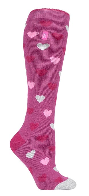 Heat Holders Lite - Lange thermo sokken voor dames - Roze Hart - Image 1