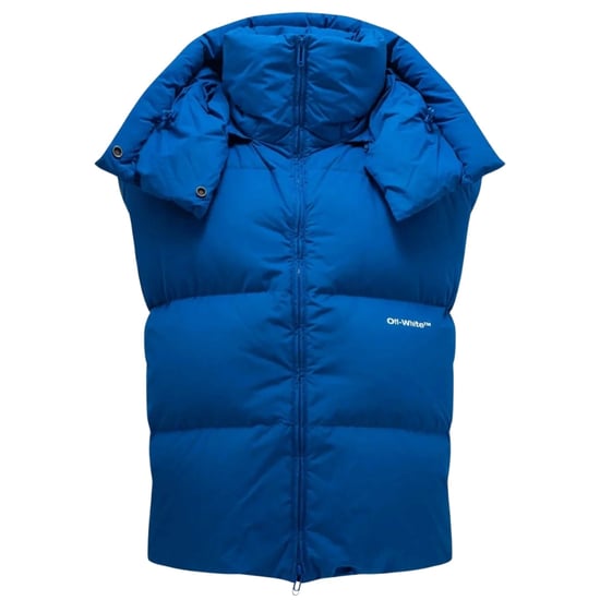Off-White Bouce Hooded Gilet Peacock Blue Down Jacket