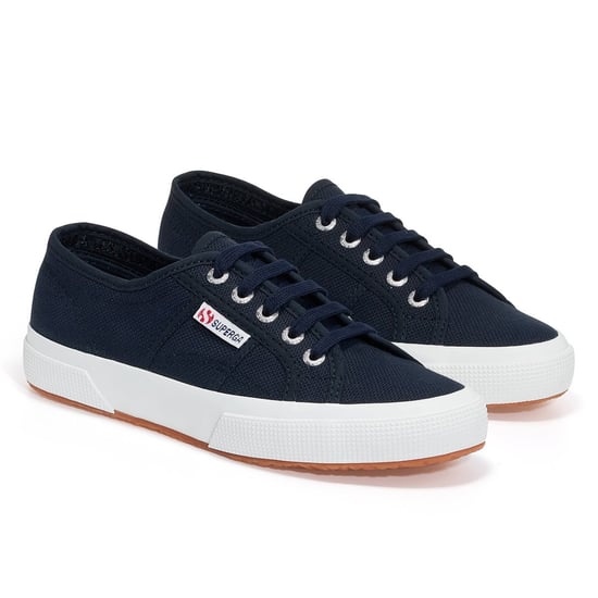 Superga Unisex 2750 Cotu Classic Vegan Sportschoenen voor volwassenen (Marine / Wit) - Image 1