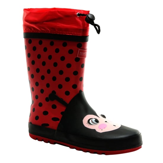 Dare 2B Childrens/Kids Mudplay Dinosaur Wellingtons (Red/Black)