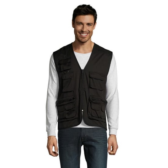SOLS Heren Reporter Body Warmer (Zwart) - Image 1