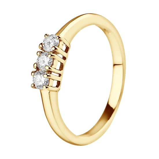 DIADEMA - Ring - Trilogy Diamond - Yellow Gold
