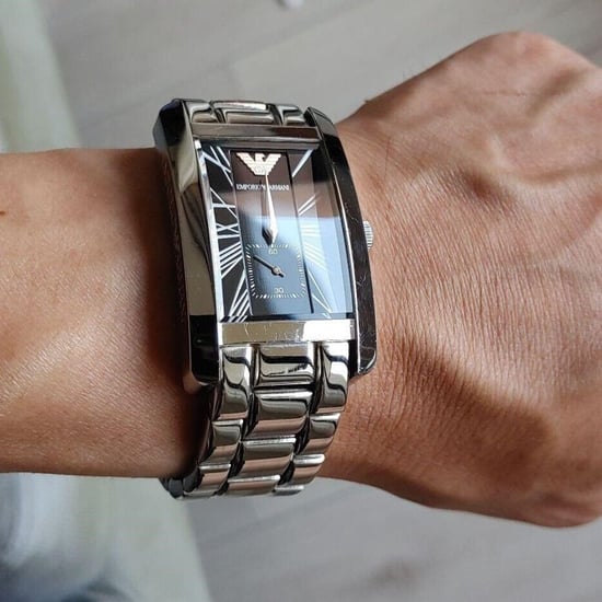 Emporio Armani AR0156 Klassiek Zwart Rechthoek Herenhorloge - Image 4
