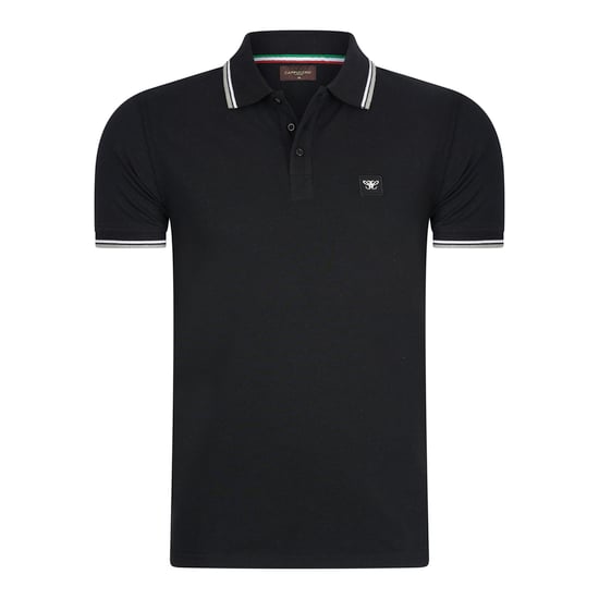Cappuccino Italia Polo SS Polo Applique Pique Zwart - Image 1