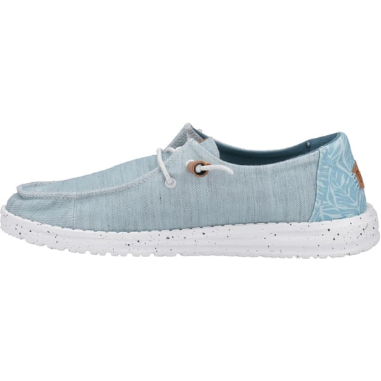 HEYDUDE Wendy Heathered Slub Tropical Dames Blauwe Instappers - Image 4