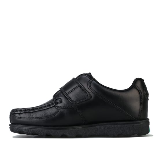 Boy's Kickers Children Fragma Lo Strap Leather Shoe in Black - Image 6