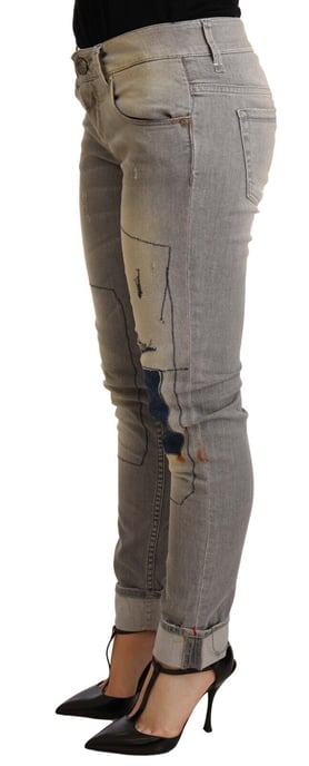 Acht Grijze Katoenen Slim Fit Denim Jeans - Image 2