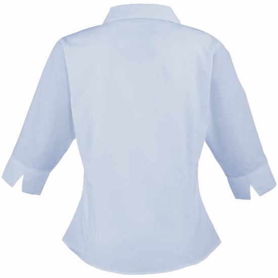 Premier 3/4 mouw Popeline Blouse / Gewoon werkoverhemd (Lichtblauw) - Image 2