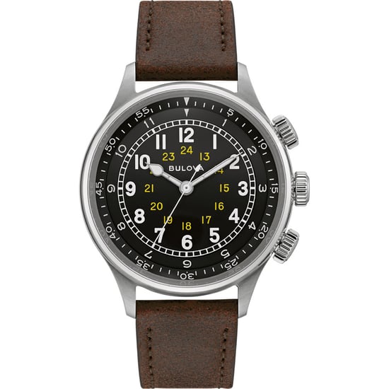 Bulova A-15 Piloot Heren Bruine Horloge 96A245 - Image 1