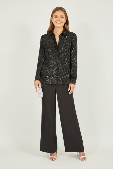 Black Sequin Shirt