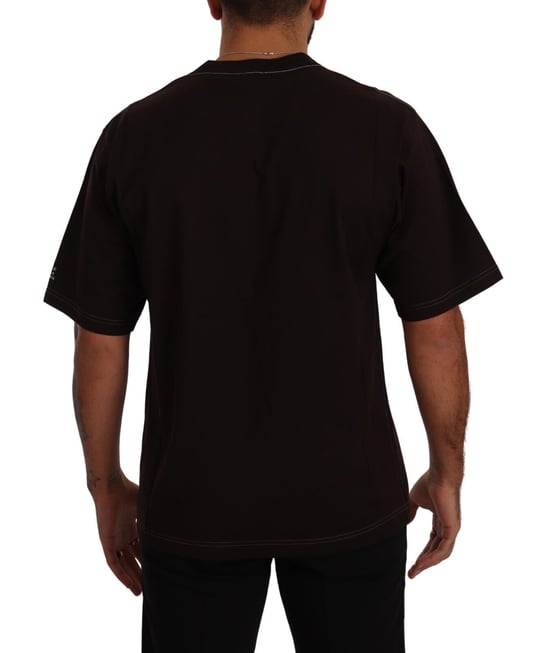 Dolce & Gabbana Elegante Bordeau L'Amore Ronde Hals Heren T-shirt - Image 3