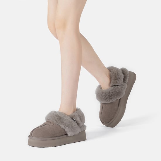 EVER AU Australia Women Fantail Leather Slippers With Two Removable Straps