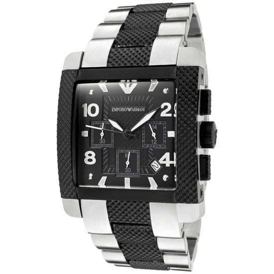 Emporio Armani Herenhorloge Kwarts Zwart & Zilver - Image 1