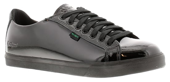 Kickers Womens Shoes Work School Tovni Lacer Leather Lace Up black patent - Image 1