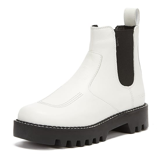 Kickers Kizziie Chelz Dames Wit Laarzen - Image 3