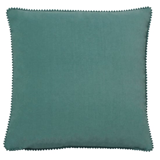 furn. Cosmo Vierkante Velvet Kussenhoes met Pomponrand - Image 1