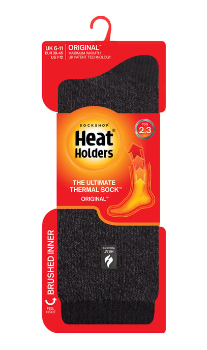 Heat Holders Heren extra dikke warme thermo sokken - Charcoal / Mid Gray Heel & Toe (Berlijn) - Image 2