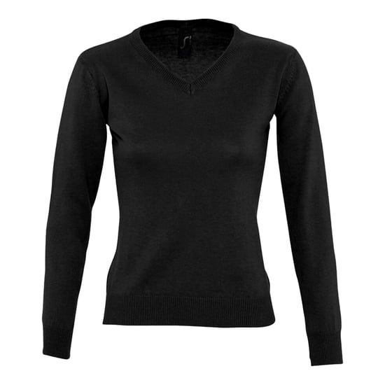 SOLS Dames/Dames Galaxy V Hals Sweatshirt (Zwart) - Image 1