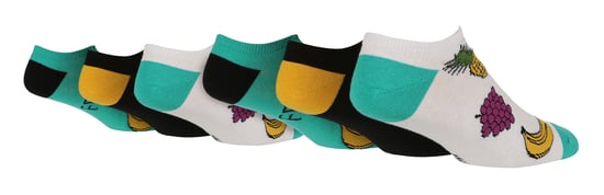 Wildfeet - 6 Paar Multipack Heren Grappige Trainersokken | Lage Sneakers Sokken - Fruit - Image 1