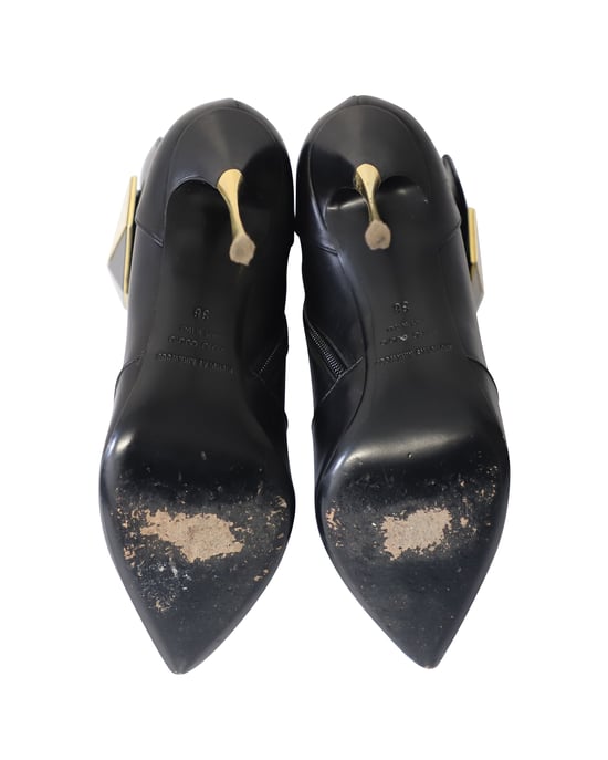 Nicholas Kirkwood Hexagon Enkelboots in Zwart Leer - Image 5