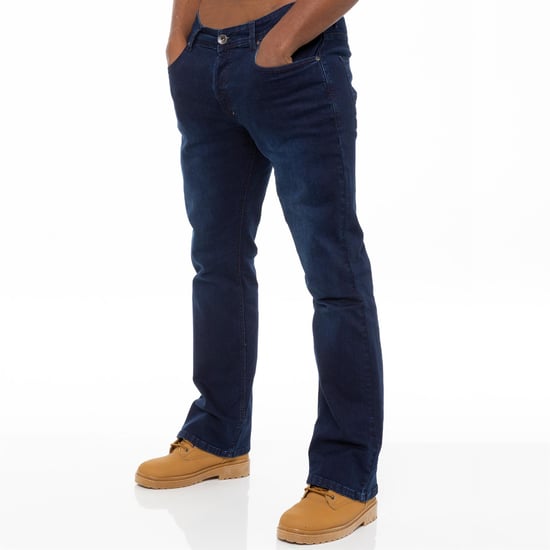Enzo Heren Bootcut Stretch Denim Jeans - Image 1